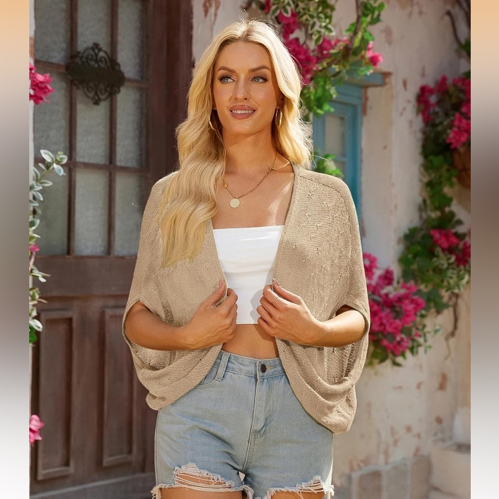 Crochet cardigan shrug